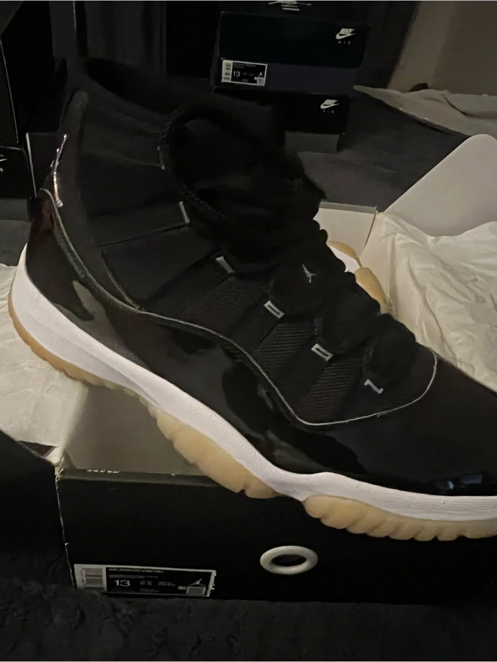 Jordan Jubilee Men's 11 Jordan Patent Leather Mid-Top Sneakers with Gum Outsole